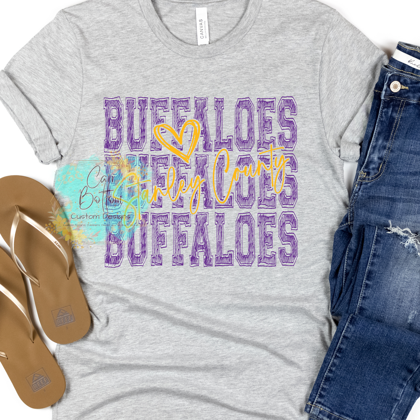 Buffaloes Scribble Purple