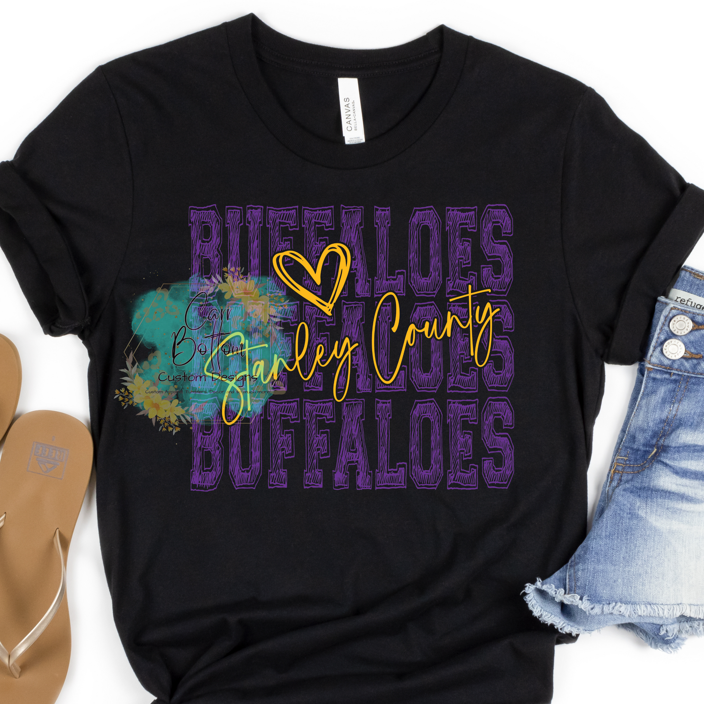 Buffaloes Scribble Purple