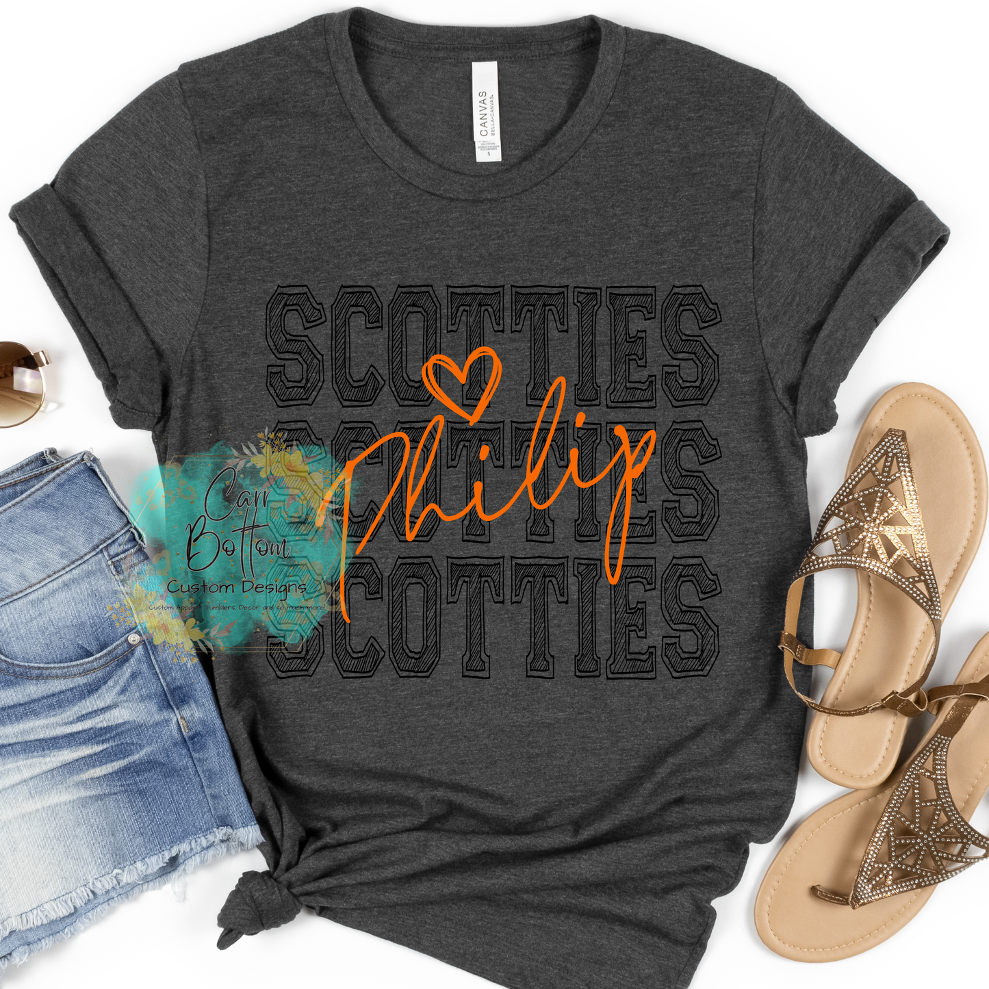 Philip Scotties Scribble Black