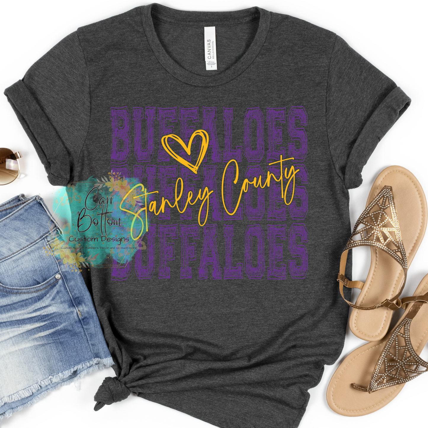 Buffaloes Scribble Purple