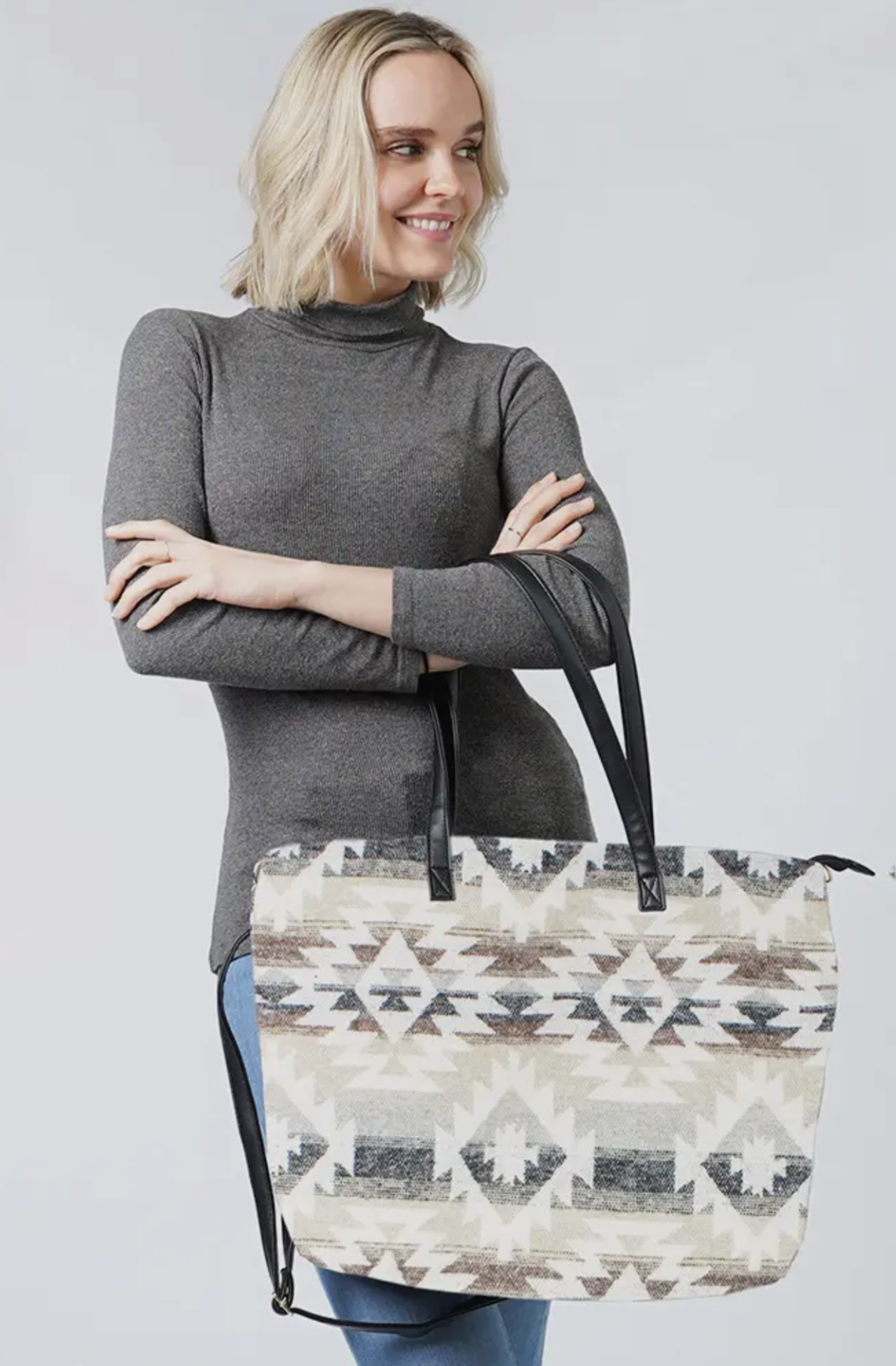 Western Weekend Tote Bag with Pouch