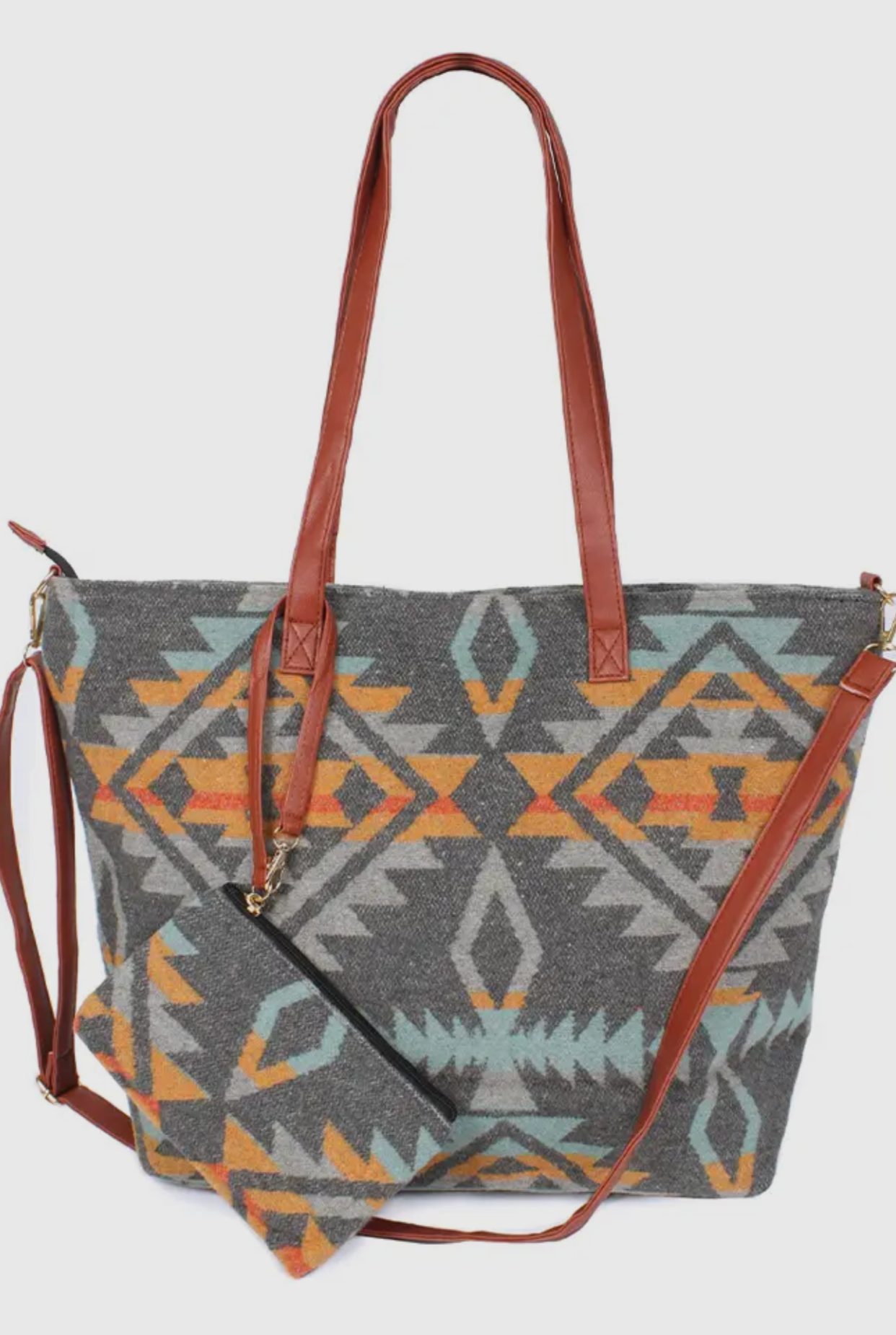 Western Weekend Tote Bag with Pouch