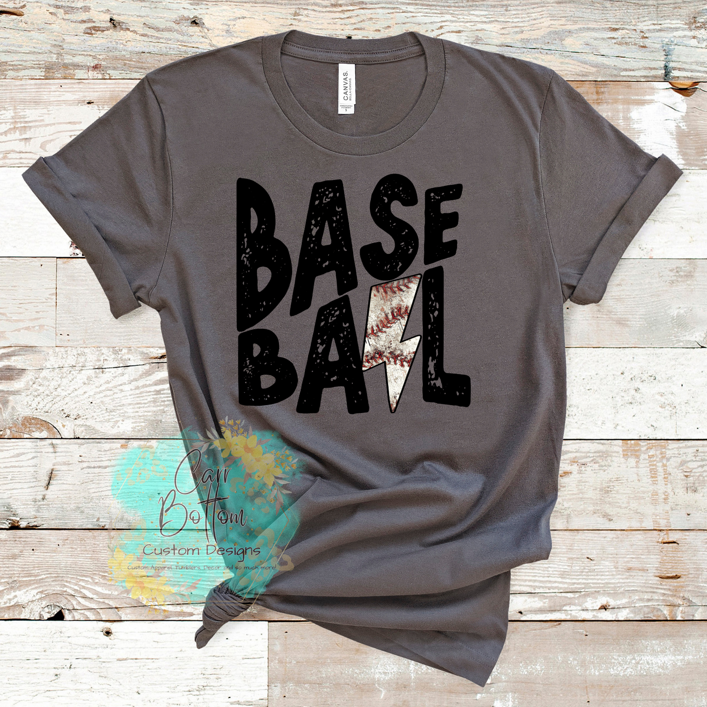 Baseball Lightning Bolt