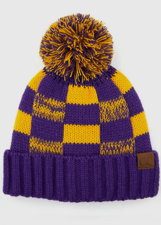 C.C. Buffalo Check Team Color Beanie