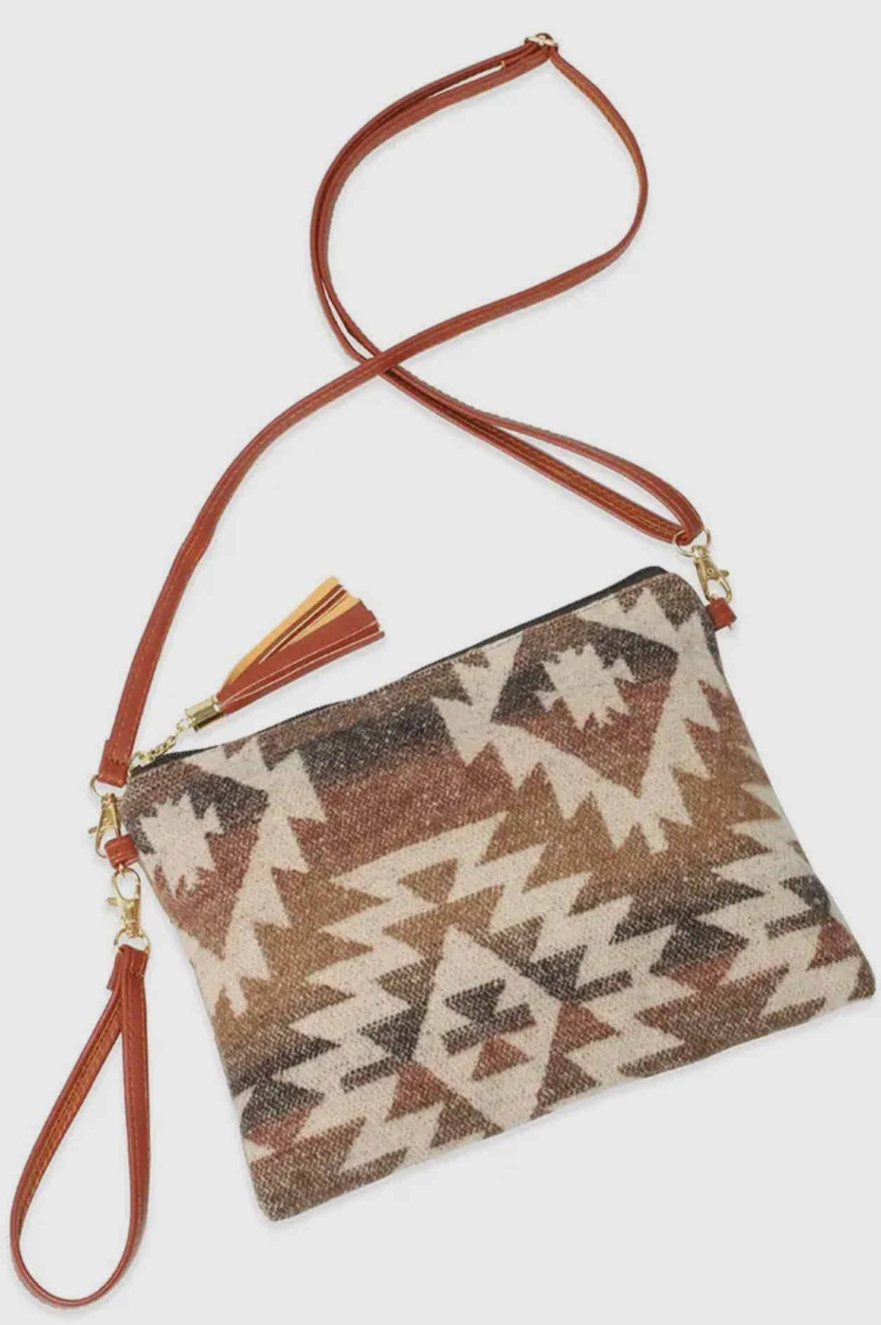 Western Print Crossbody Clutch Bag